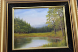 T. Jahner oil on board painting, original, signed