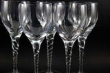 Orrefors Crystal Stemware, Anne, Twisted Stem Red