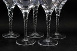 Orrefors Crystal Stemware, Anne, Twisted Stem Red