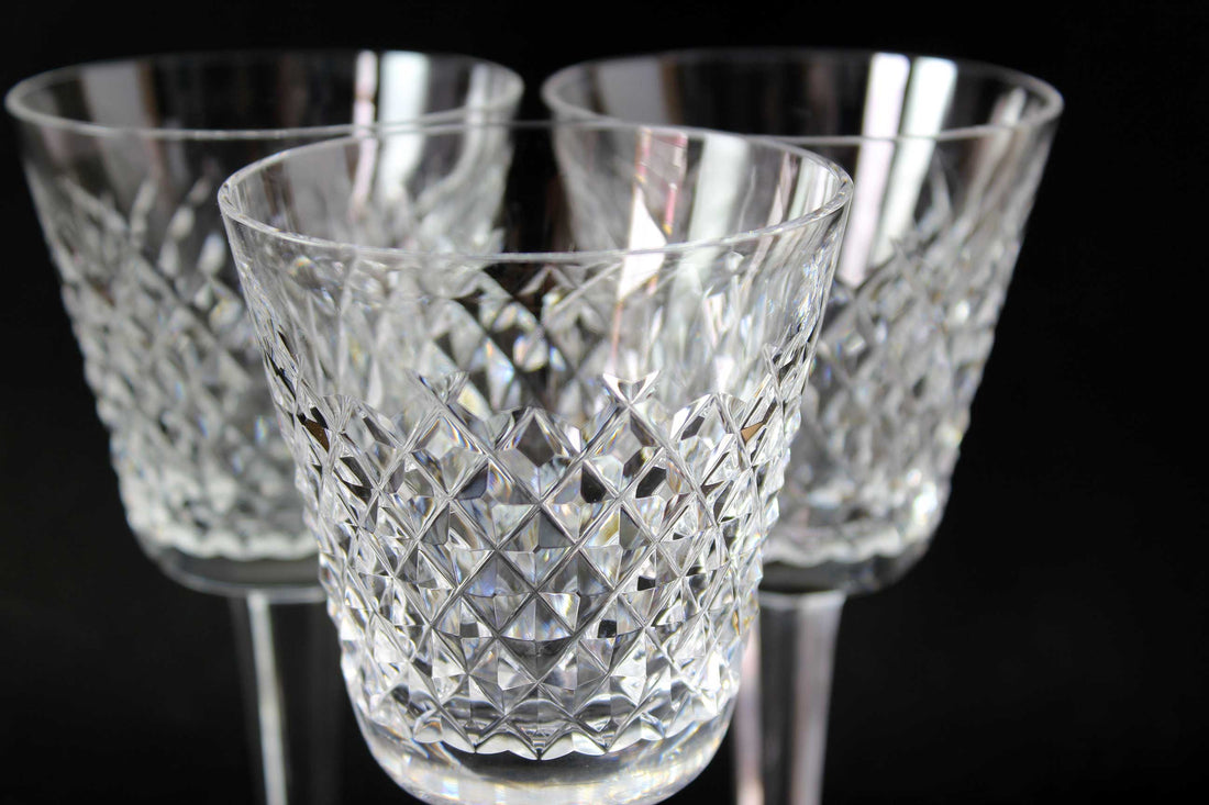 Waterford Crystal, Vintage Alana, Claret Wine Glasses