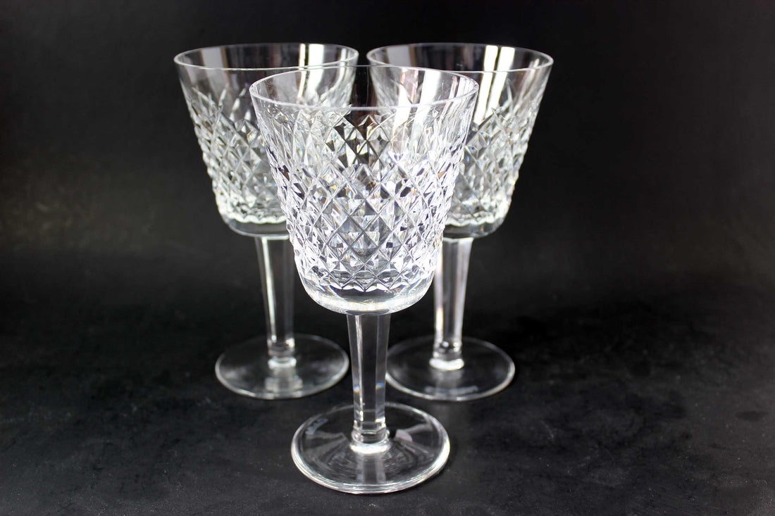 Waterford Crystal, Vintage Alana, Claret Wine Glasses