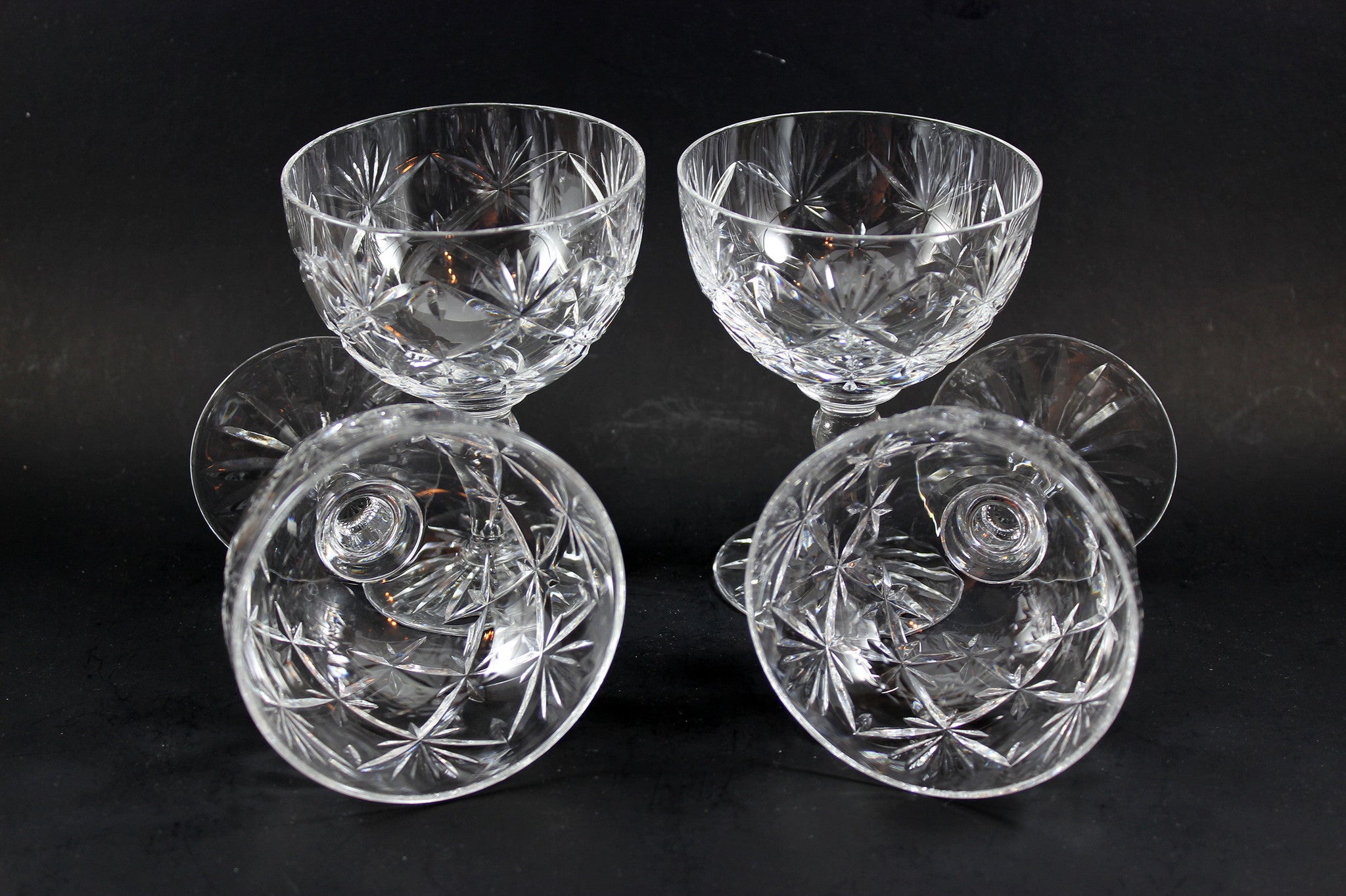 Webb Corbett Champagne or Sorbet Glasses, Chantilly