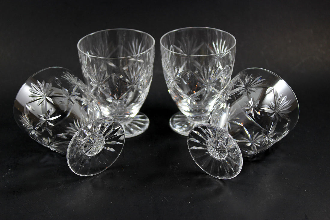 Webb Corbett Crystal Footed Tumbler Glasses, Chantilly