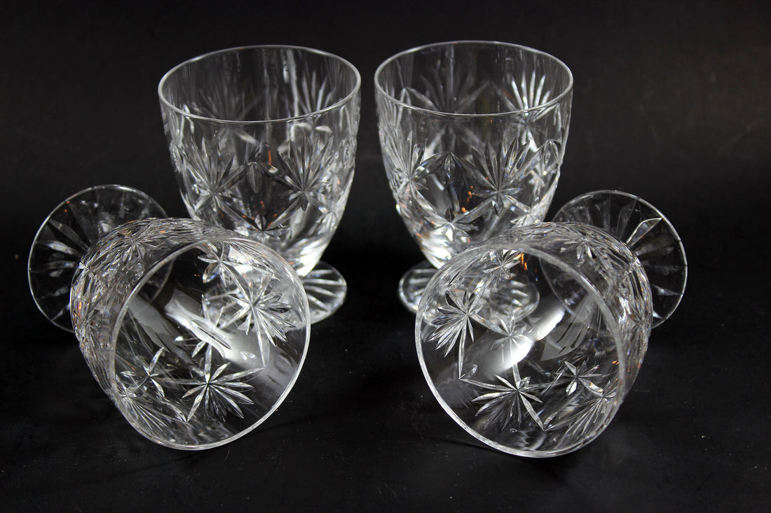 Webb Corbett Crystal Footed Tumbler Glasses, Chantilly