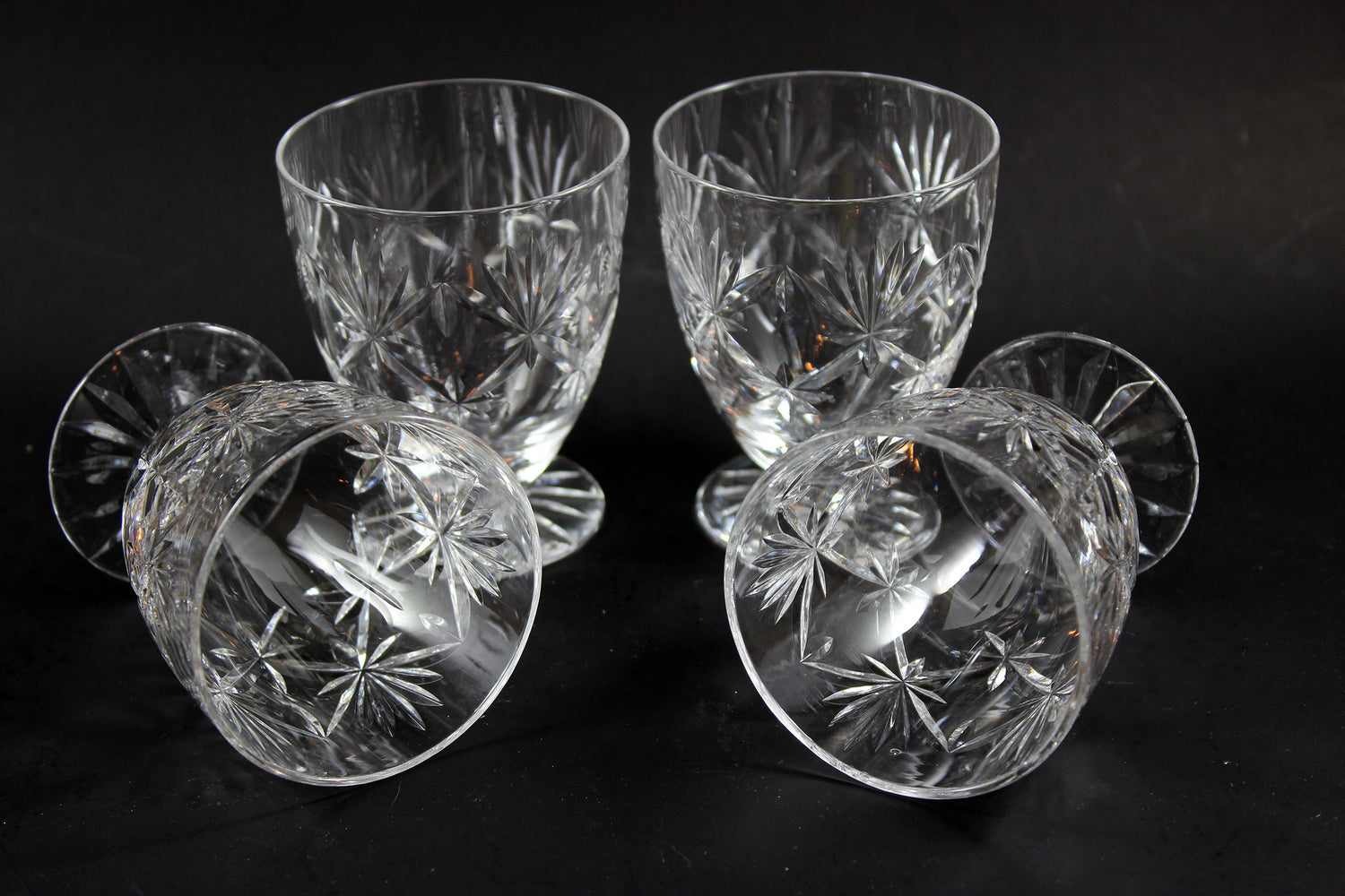 Webb Corbett Crystal Footed Tumbler Glasses, Chantilly