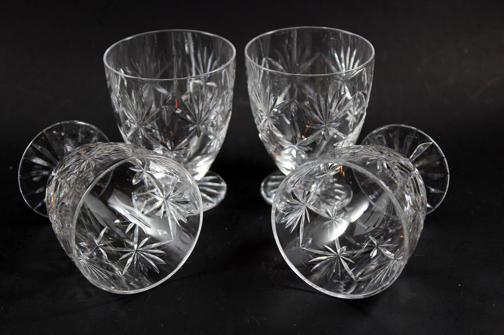 Webb Corbett Crystal Footed Tumbler Glasses, Chantilly