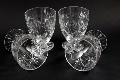 Webb Corbett Crystal Footed Tumbler Glasses, Chantilly