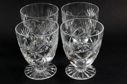 Webb Corbett Crystal, Footed Tumbler Glasses, Chantilly