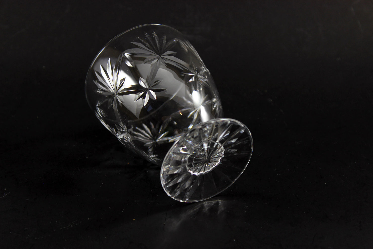 Webb Corbett Crystal, Footed Tumbler Glasses, Chantilly