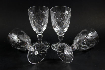 Webb Corbett Crystal, Sherry Wine Glasses, Chantilly