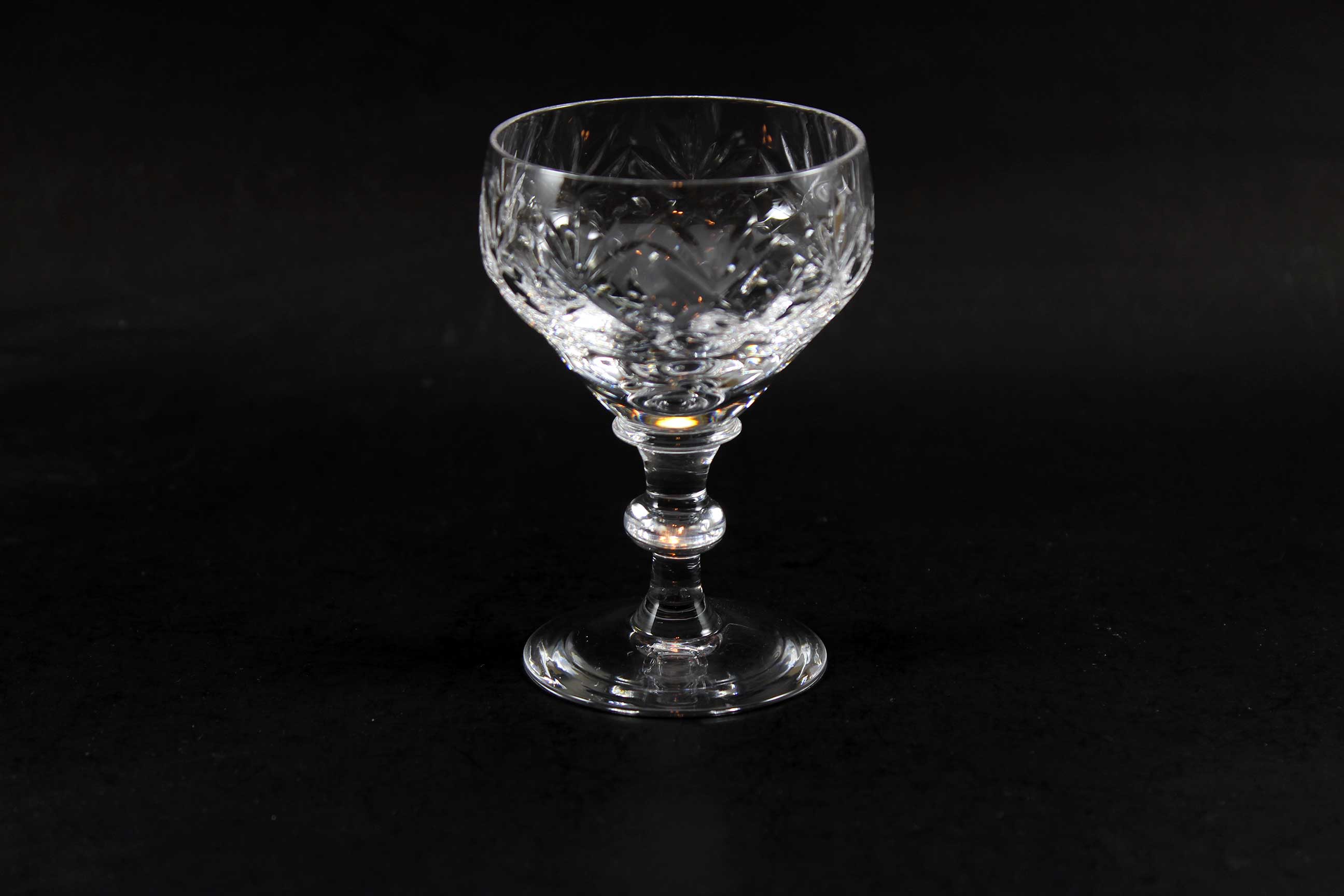 Webb Corbett Crystal, Port Glasses, Georgian Pattern