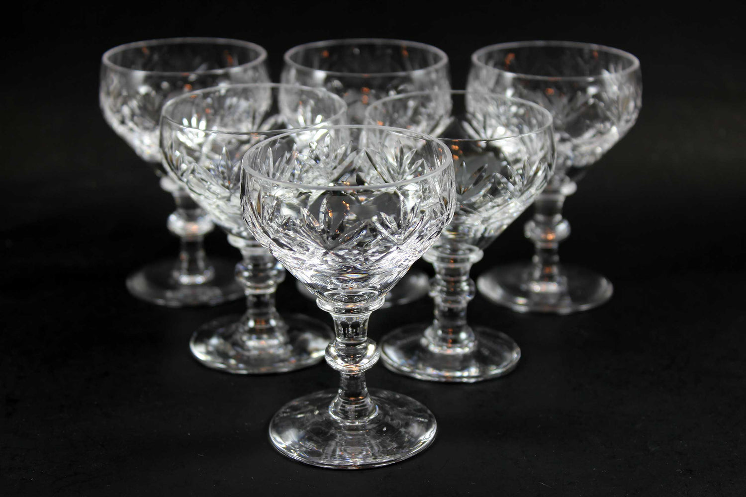 Webb Corbett Crystal, Port Glasses, Georgian Pattern