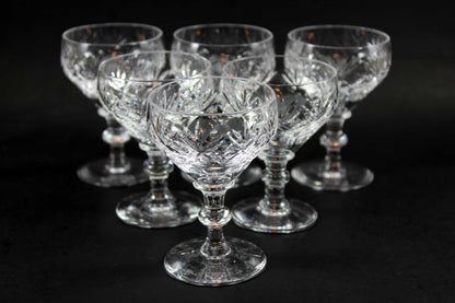 Webb Corbett Crystal, Port Glasses, Georgian Pattern