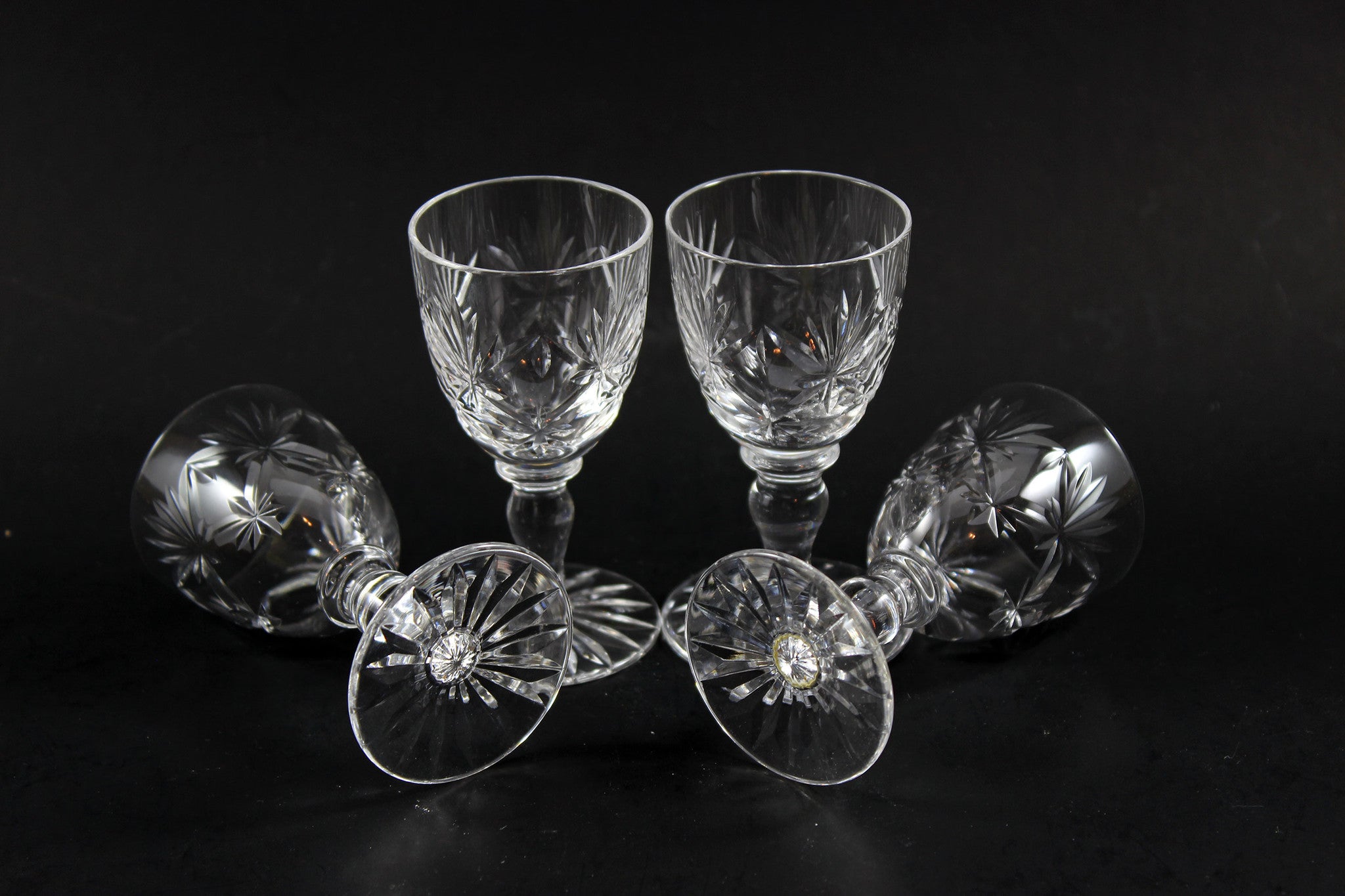 Webb Corbett Crystal, Liqueur Glasses, Chantilly