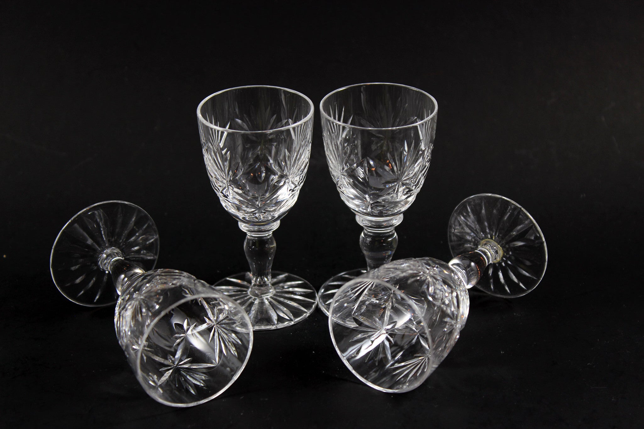 Webb Corbett Crystal, Liqueur Glasses, Chantilly
