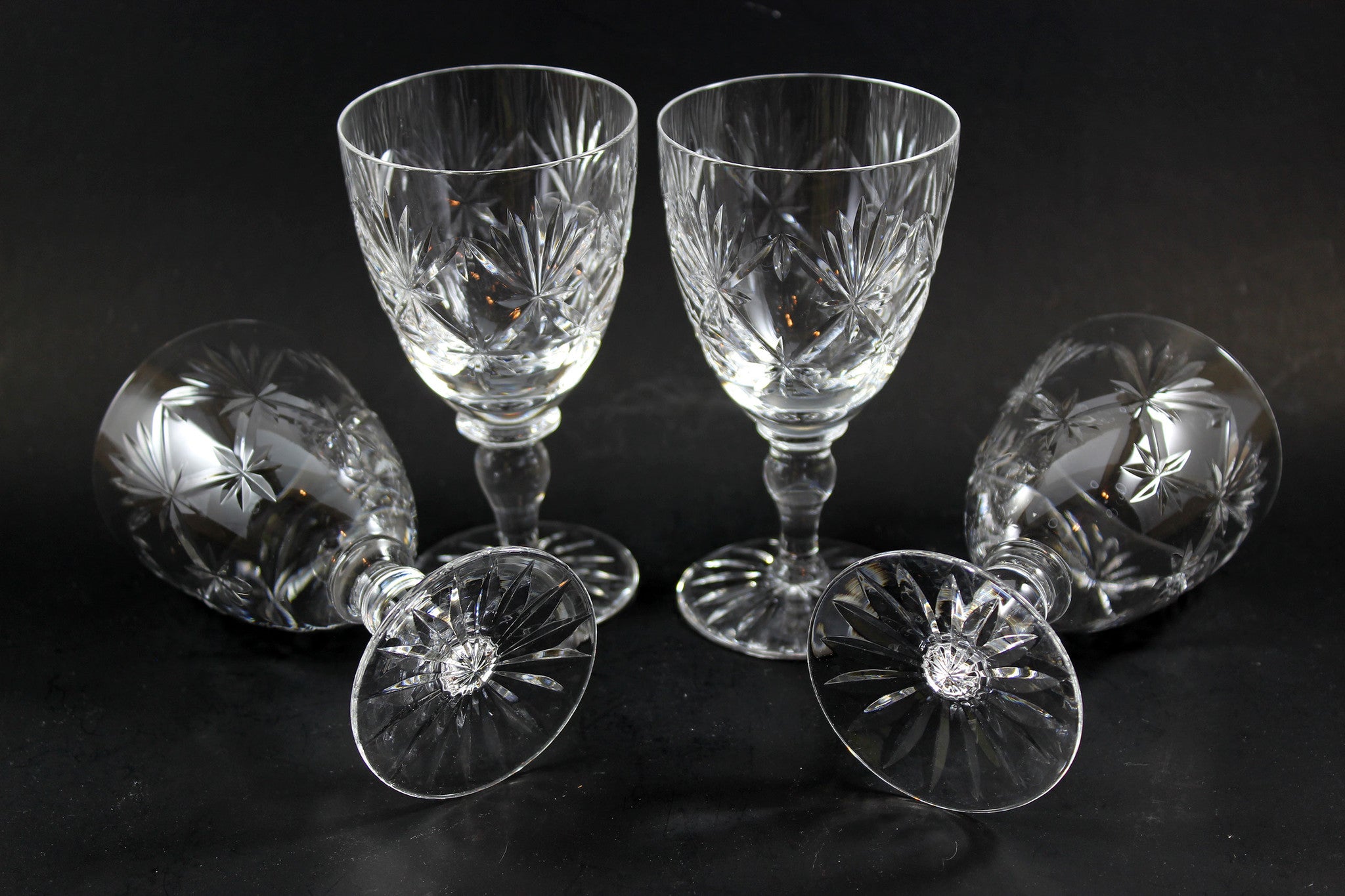 Webb Corbett Crystal, Red Wine Glasses, Chantilly