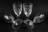 Webb Corbett Crystal, White Wine Glasses, Chantilly