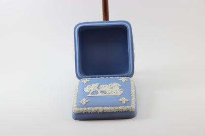 Wedgwood Jasperware Blue and White Trinket Box
