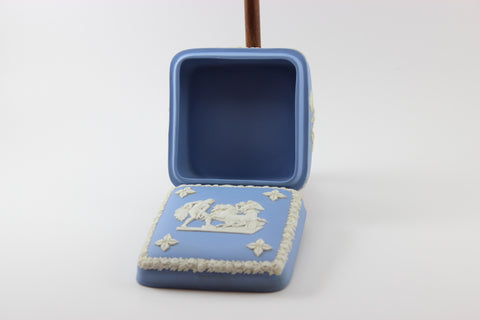 Wedgwood Jasperware Blue and White Trinket Box