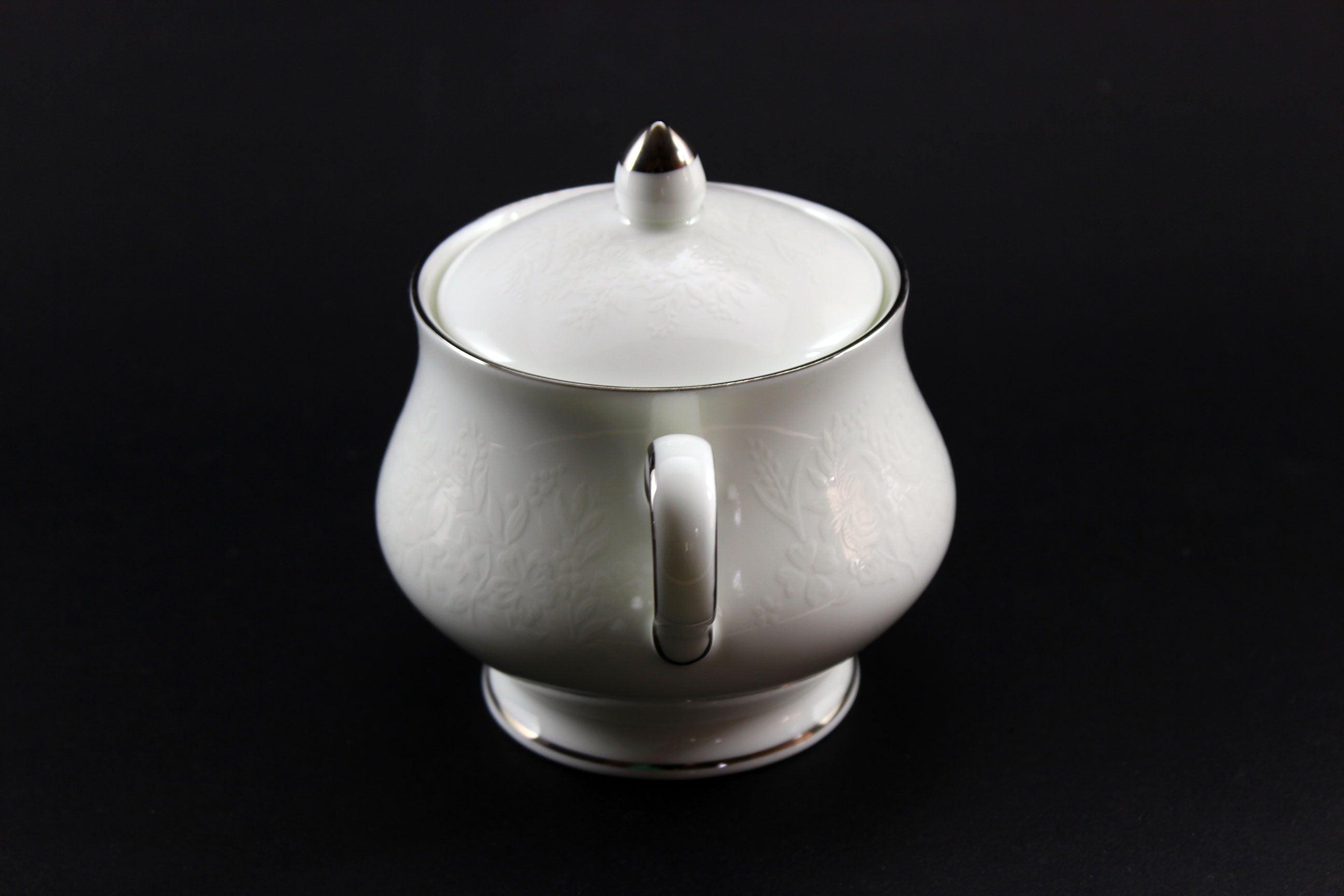 Wedgwood Silver Ermine Bone China,  Teapot, Cream and Sugar