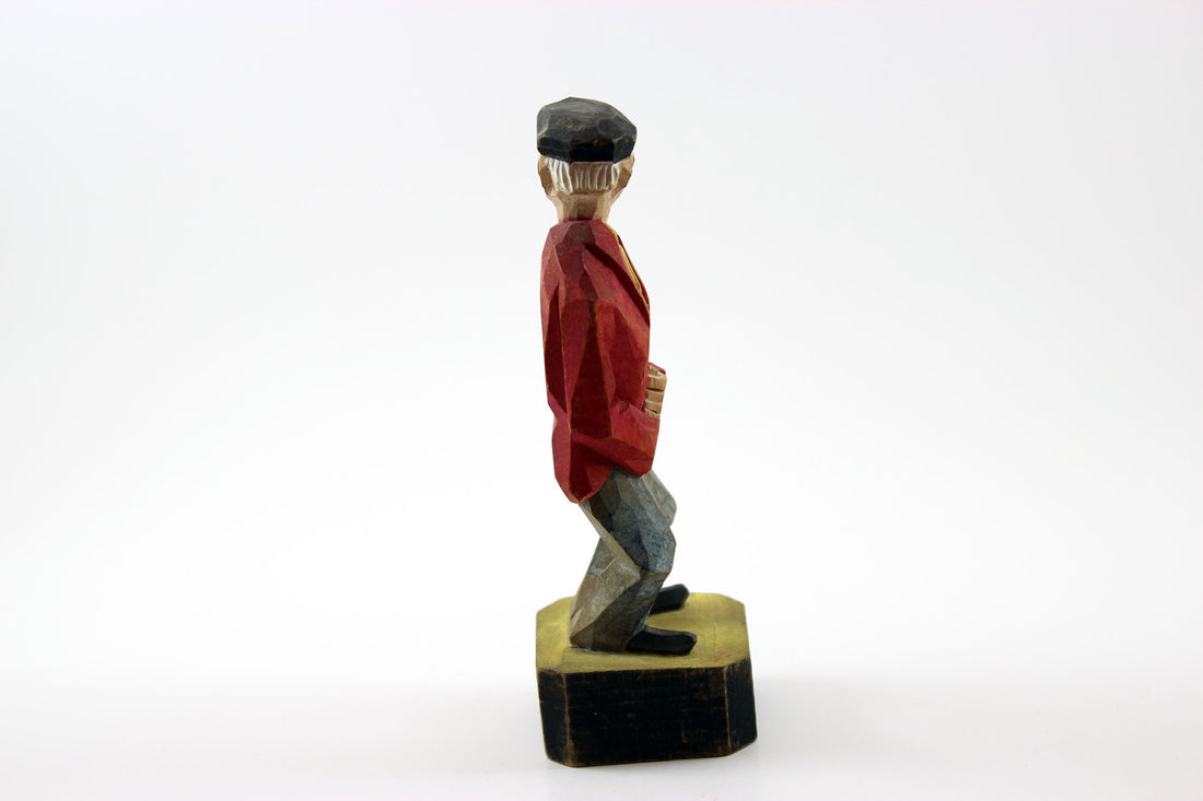 Folk Art Handcarved and Painted Wood Figurine