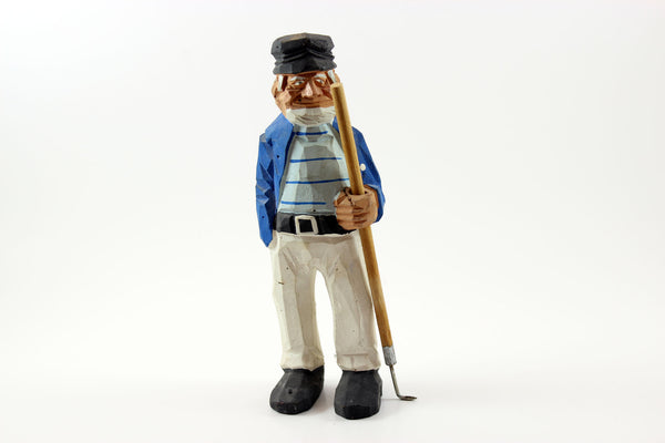 Hand Carved and Painted Quebec Wood Figurine 
