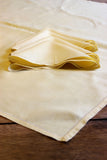 Irish Linen, Soft Yellow Bridge Set with Tea Towels