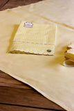 Irish Linen, Soft Yellow Bridge Set with Tea Towels