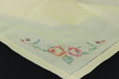 Yellow Linen Embroidered Napkins