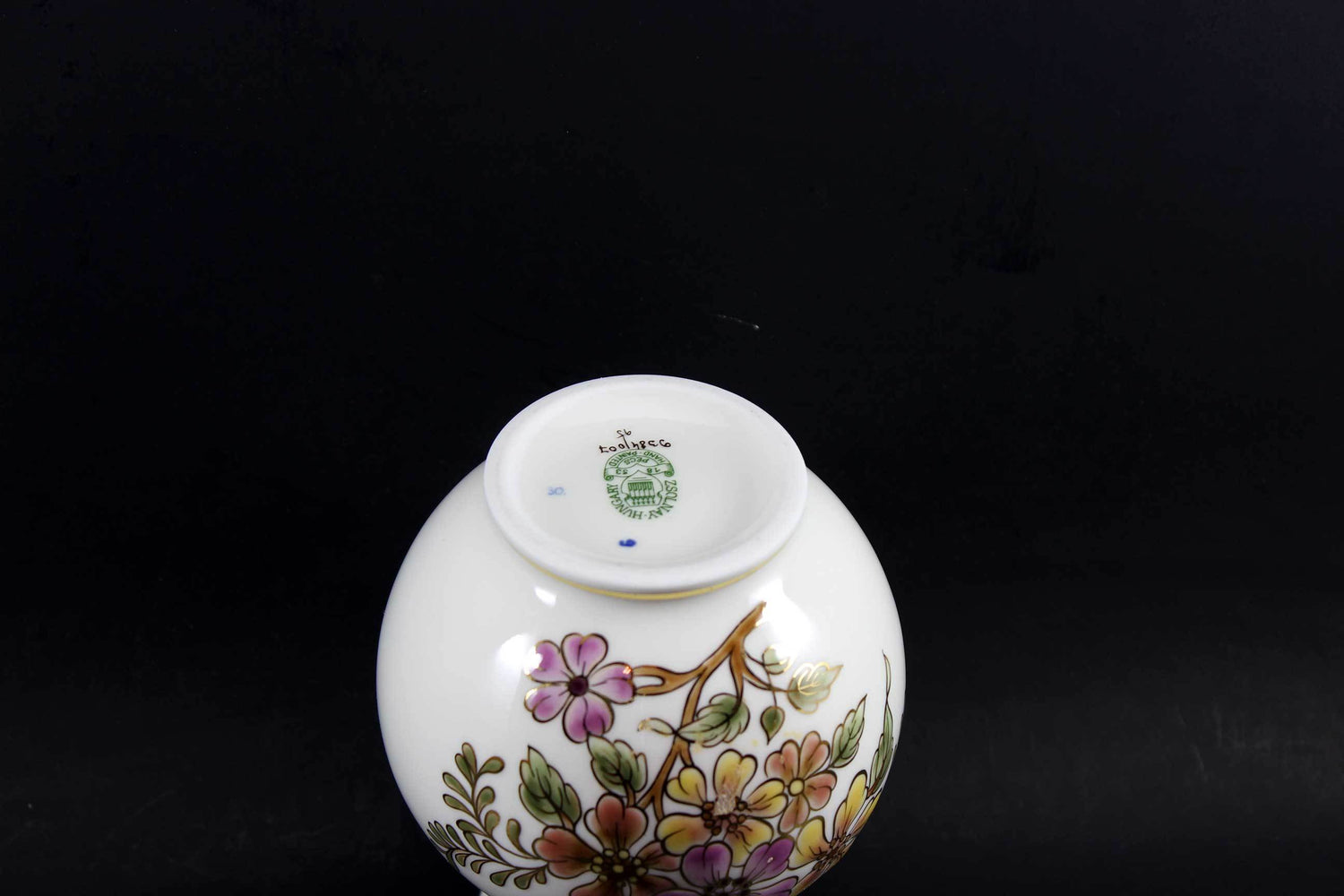 Zsolnay Porcelain, Hand Painted Vases and Trinket Box